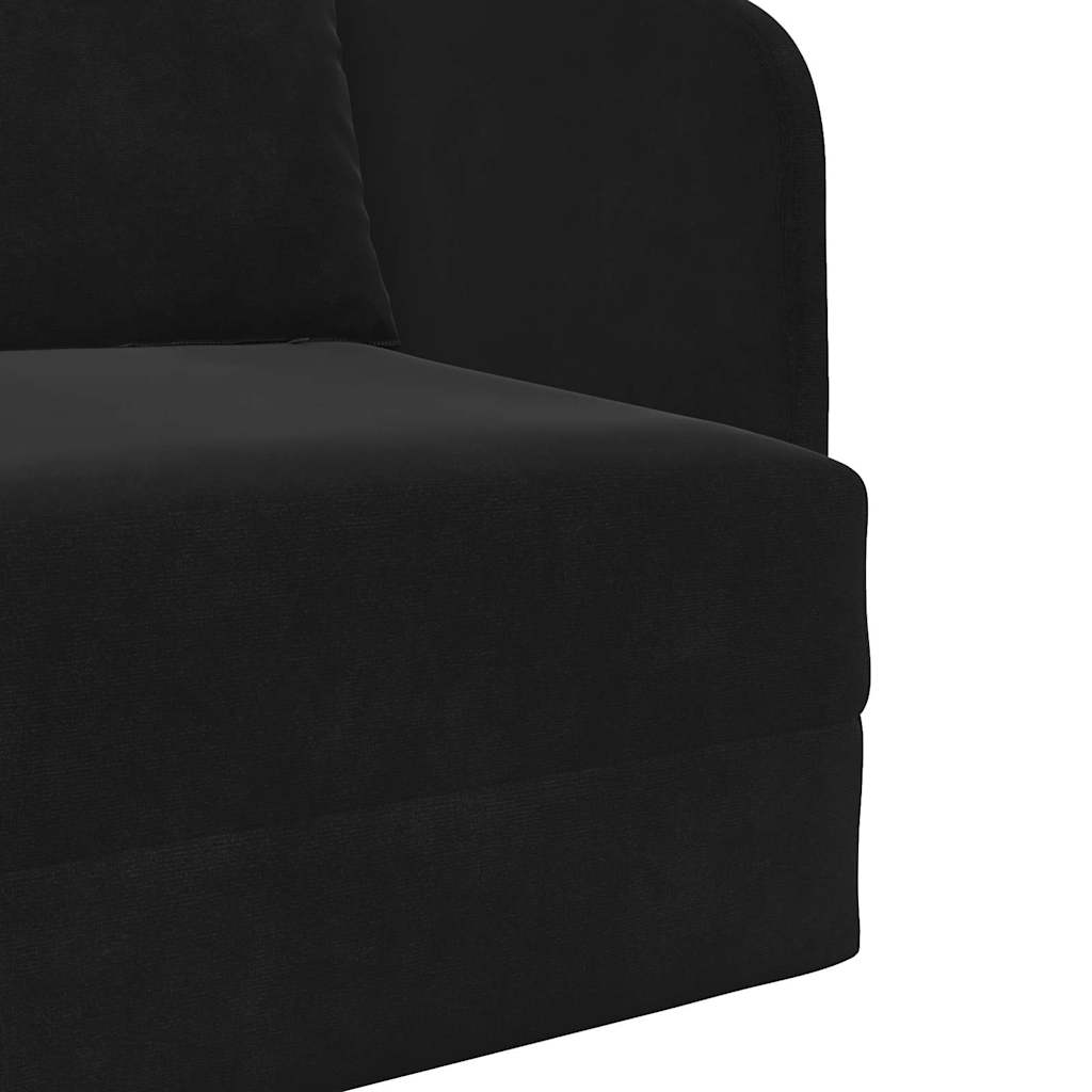 Sovesofa Sort 65 x 80 x 83 cm Fløjl