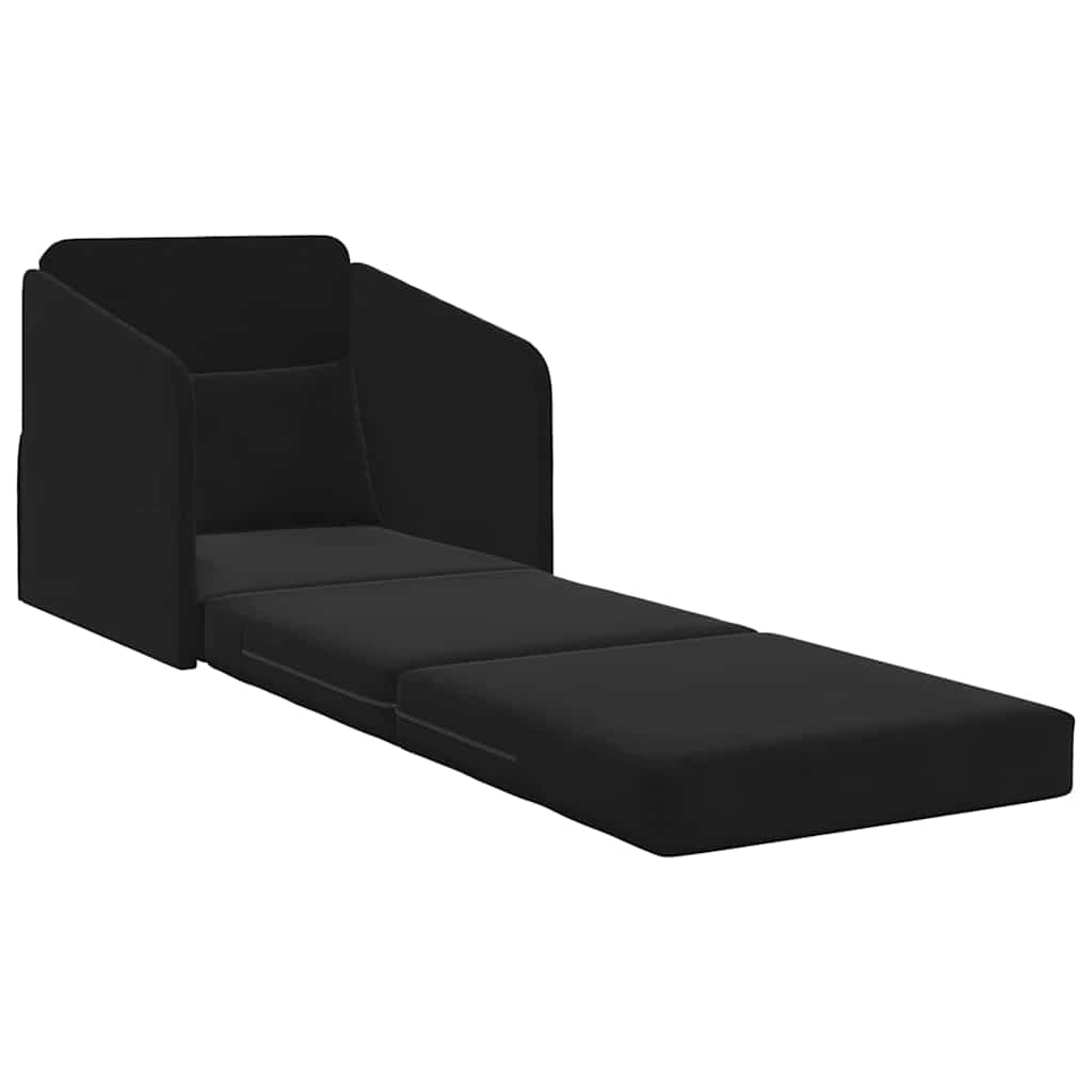 Sovesofa Sort 65 x 80 x 83 cm Fløjl