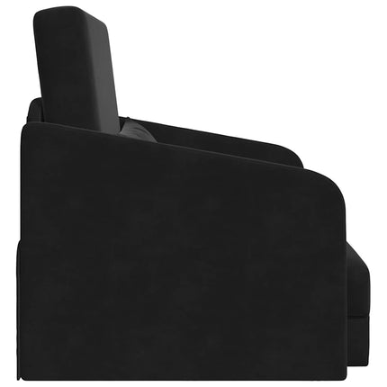 Sovesofa Sort 65 x 80 x 83 cm Fløjl