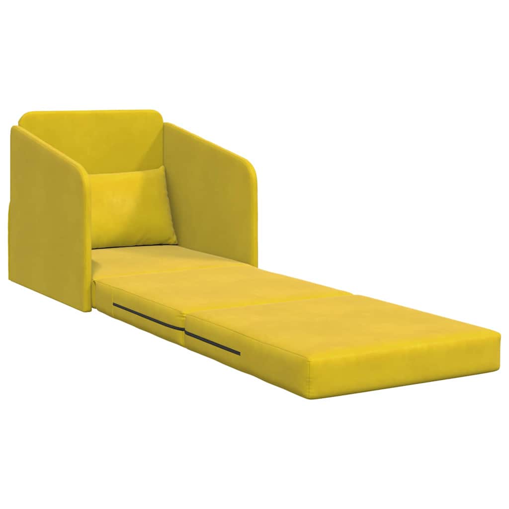 Sovesofa Gul 65 x 80 x 83 cm Fløjl