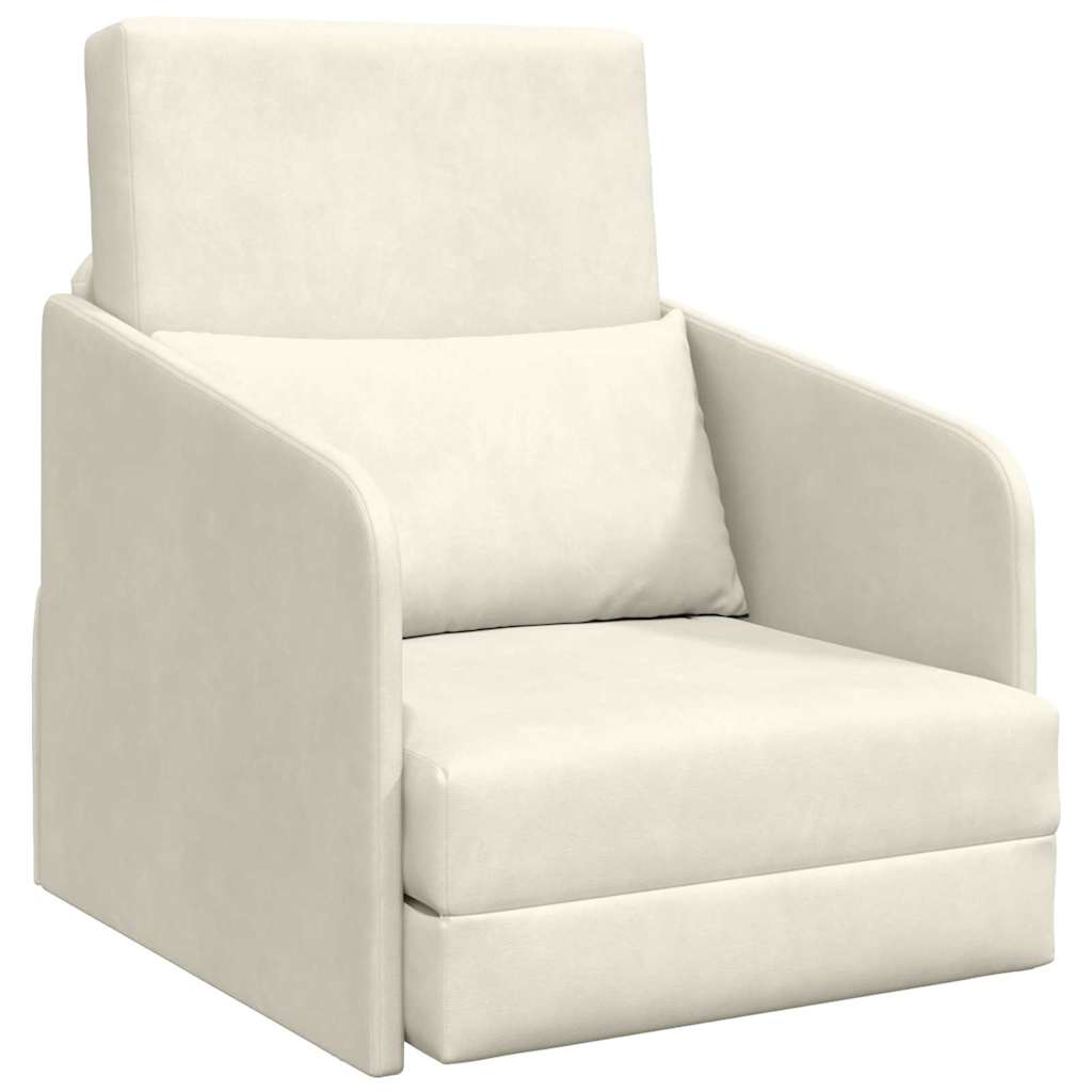 Sovesofa Creme 65 x 80 x 83 cm Fløjl