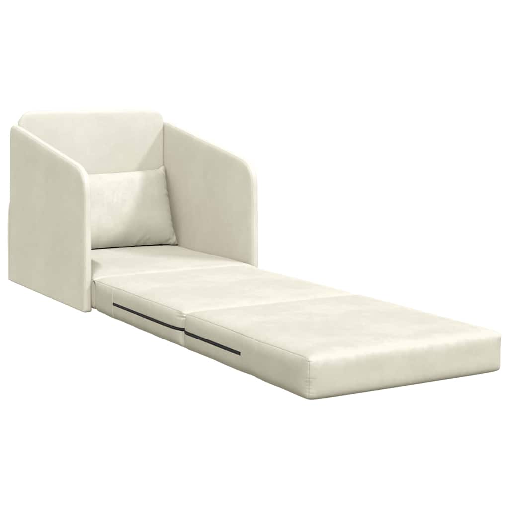 Sovesofa Creme 65 x 80 x 83 cm Fløjl