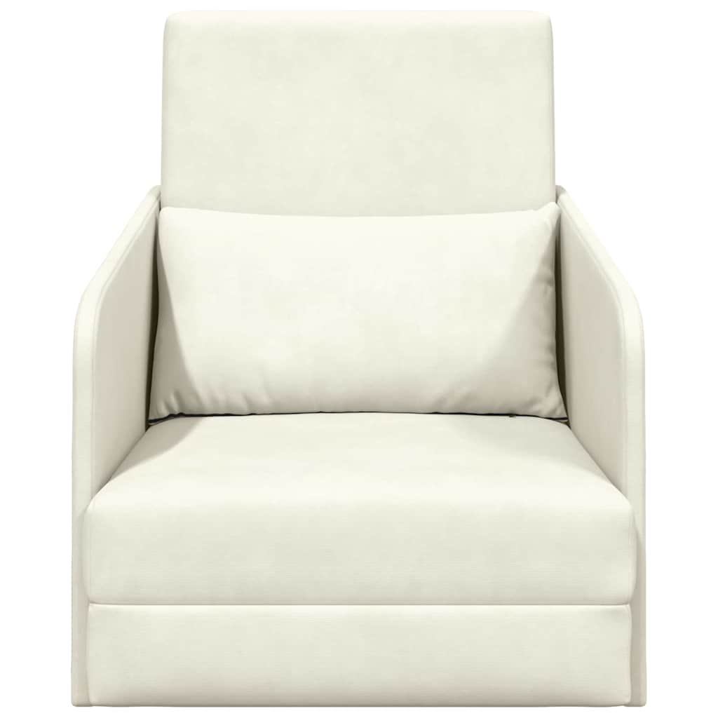 Sovesofa Creme 65 x 80 x 83 cm Fløjl
