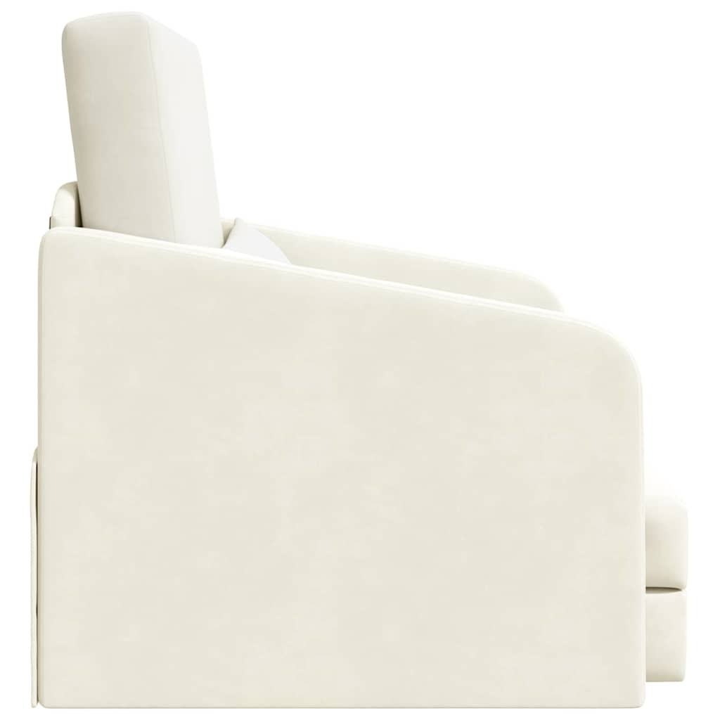 Sovesofa Creme 65 x 80 x 83 cm Fløjl