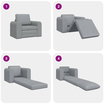 Sovesofa Lysegrå 98 x 71 x 83 cm Stof
