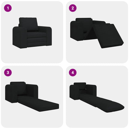 Sovesofa Sort 98 x 71 x 83 cm Stof
