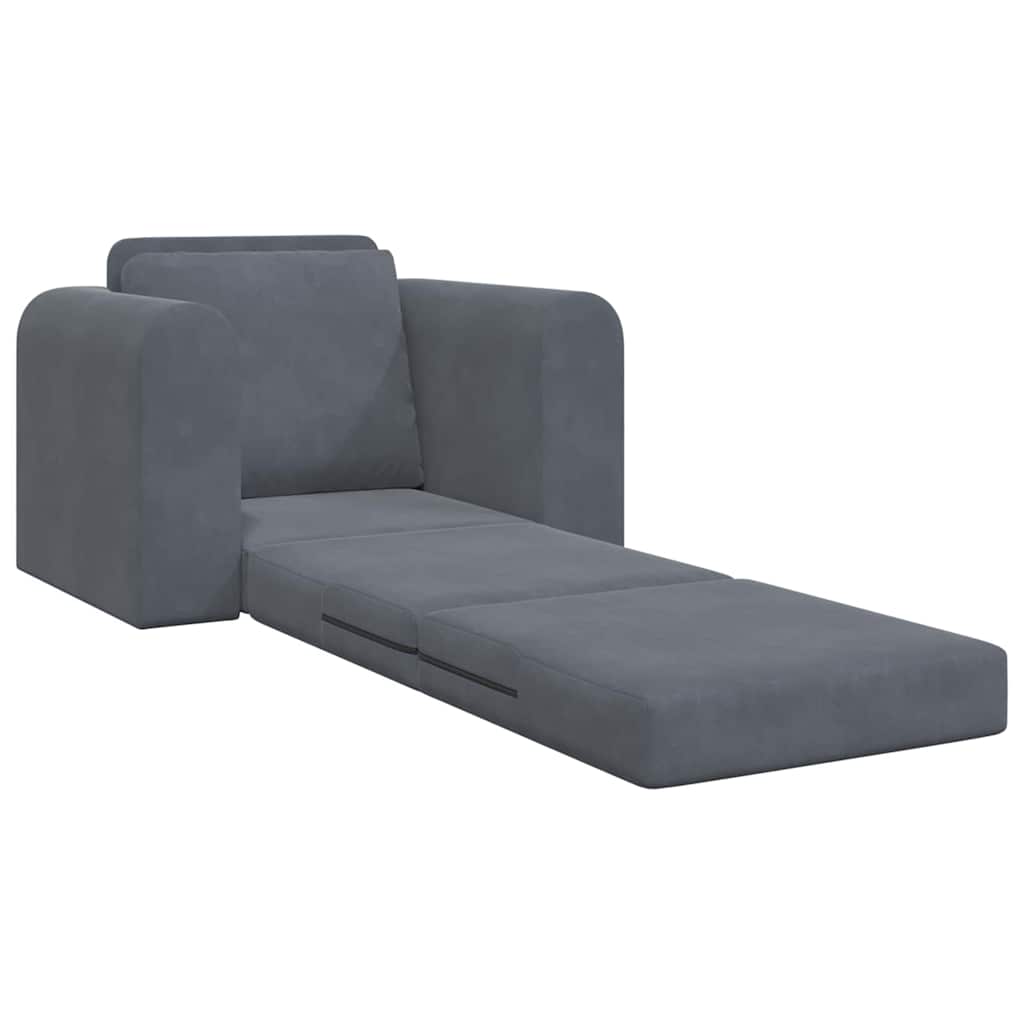 Sovesofa Mørkegrå 98 x 71 x 83 cm Fløjl