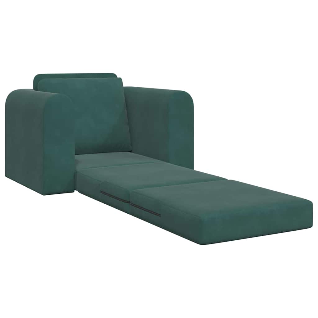 Sovesofa Mørkegrøn 98 x 71 x 83 cm Fløjl