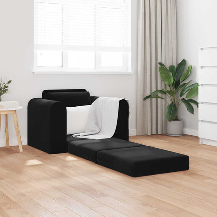 Sovesofa Sort 98 x 71 x 83 cm Fløjl