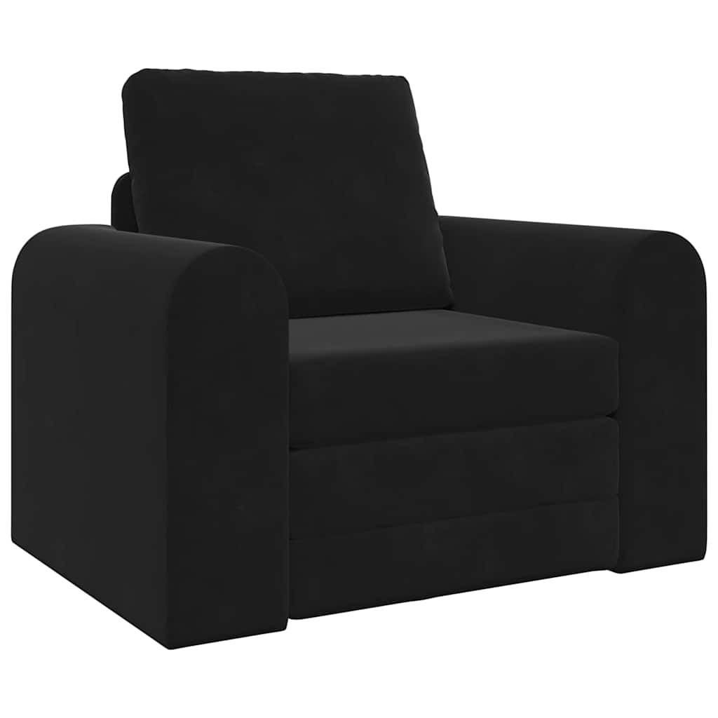 Sovesofa Sort 98 x 71 x 83 cm Fløjl