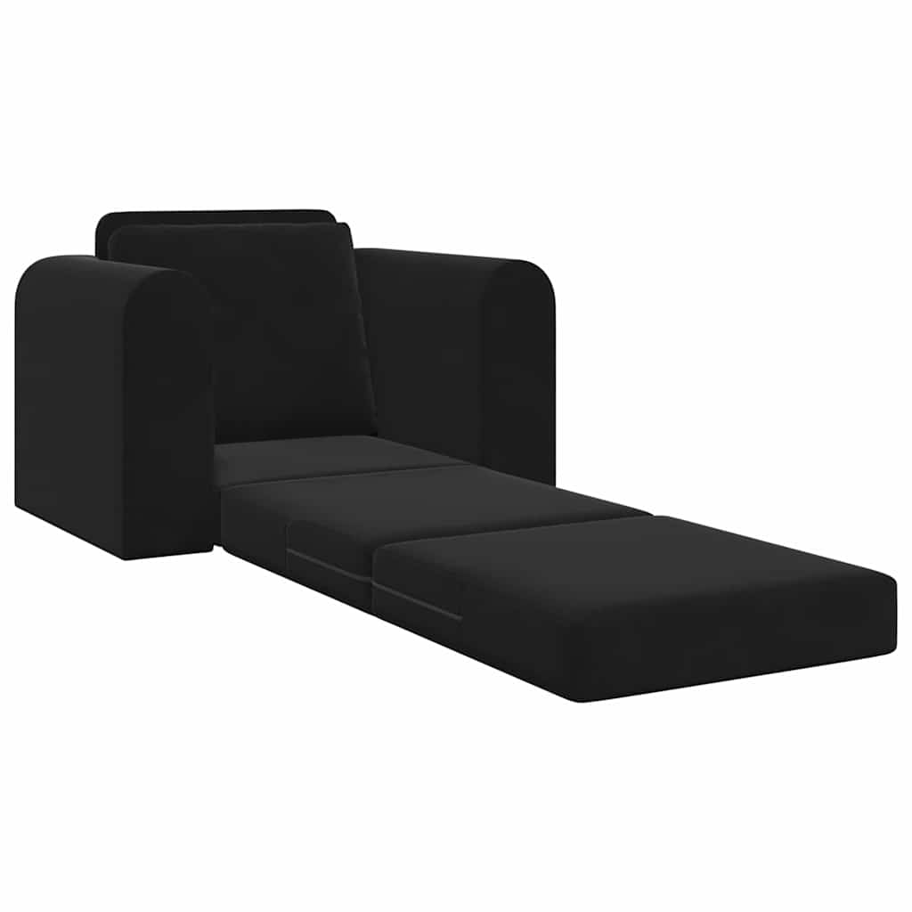 Sovesofa Sort 98 x 71 x 83 cm Fløjl