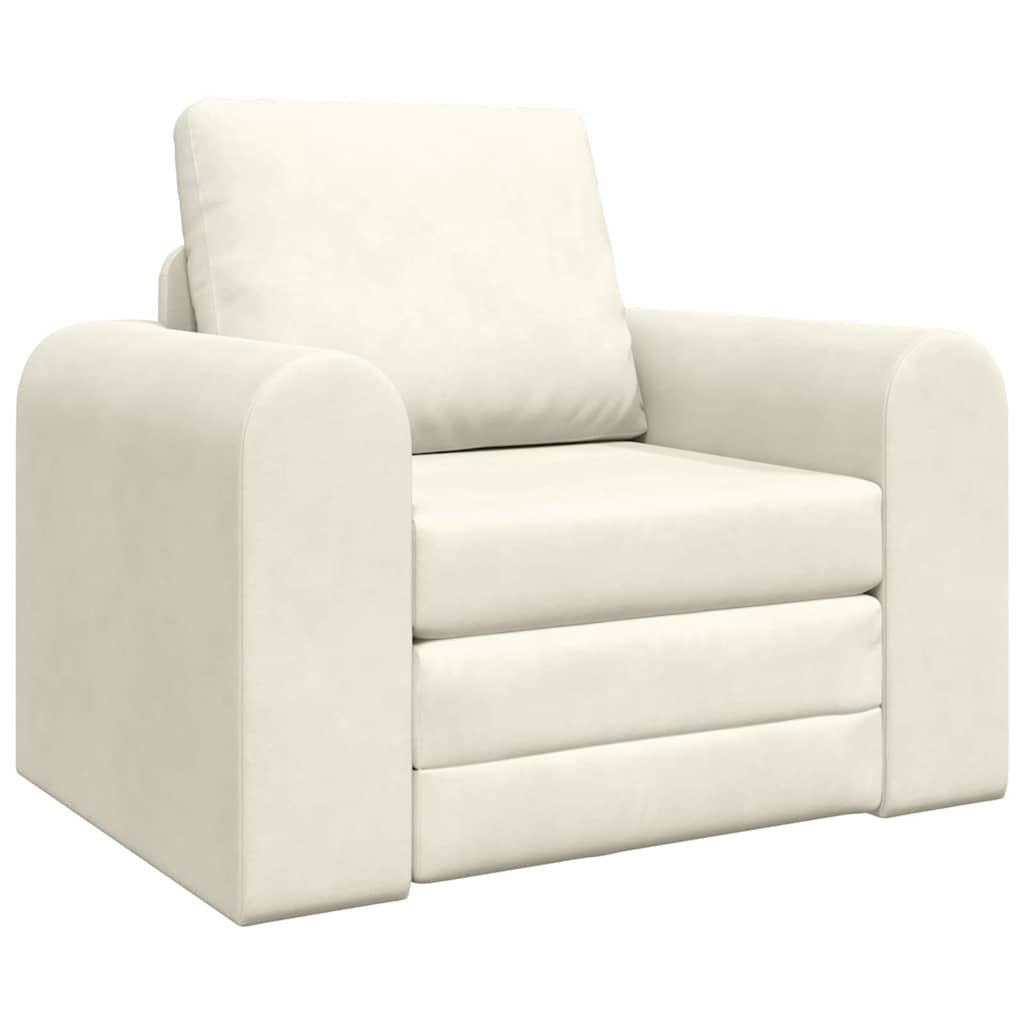 Sovesofa Creme 98 x 71 x 83 cm Fløjl