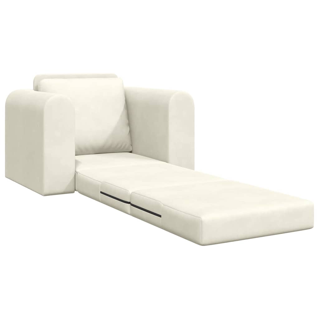 Sovesofa Creme 98 x 71 x 83 cm Fløjl
