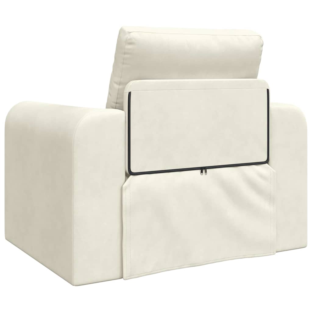 Sovesofa Creme 98 x 71 x 83 cm Fløjl