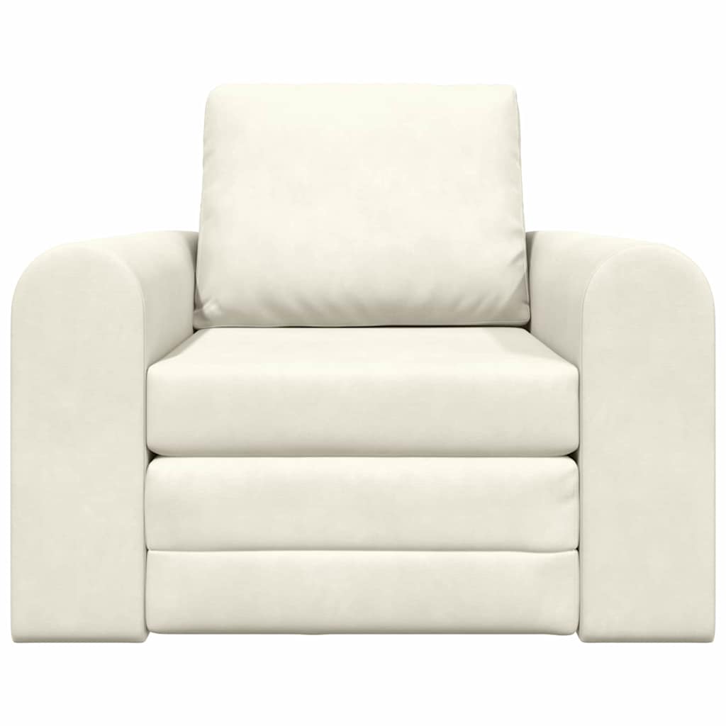 Sovesofa Creme 98 x 71 x 83 cm Fløjl