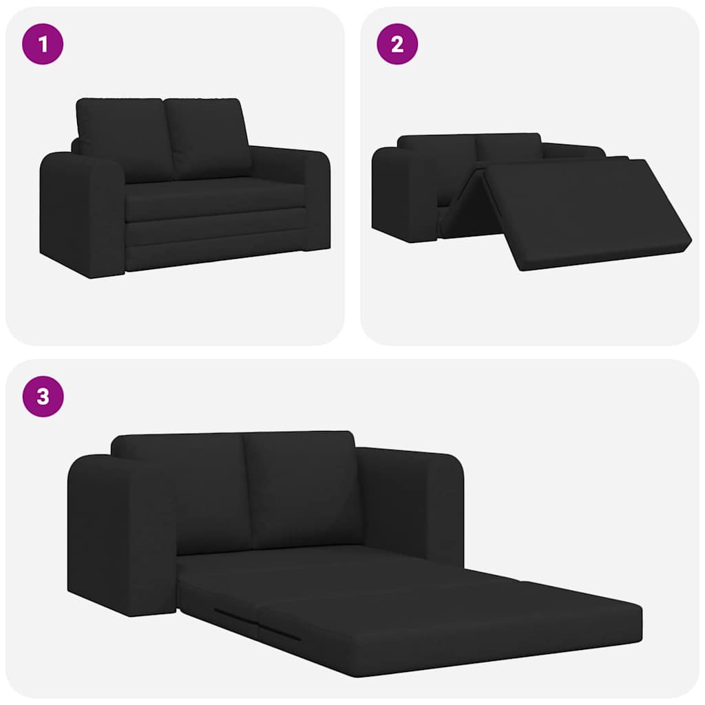 Sovesofa Sort 148 x 71 x 83 cm Stof