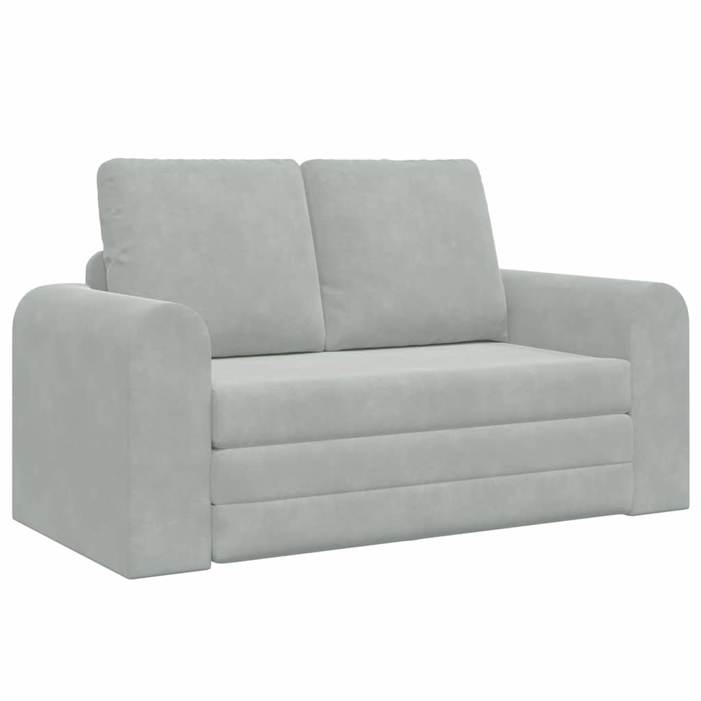 Sovesofa Lysegrå 148 x 71 x 83 cm Fløjl