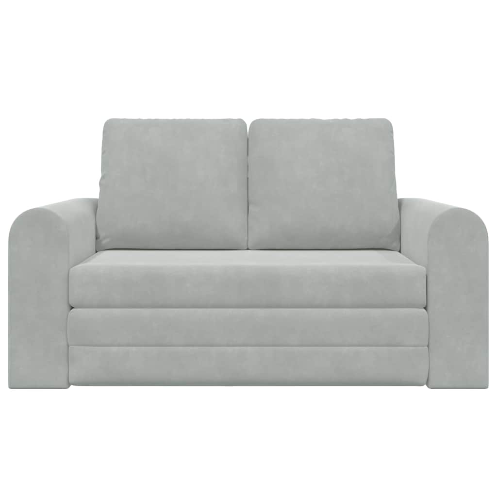 Sovesofa Lysegrå 148 x 71 x 83 cm Fløjl