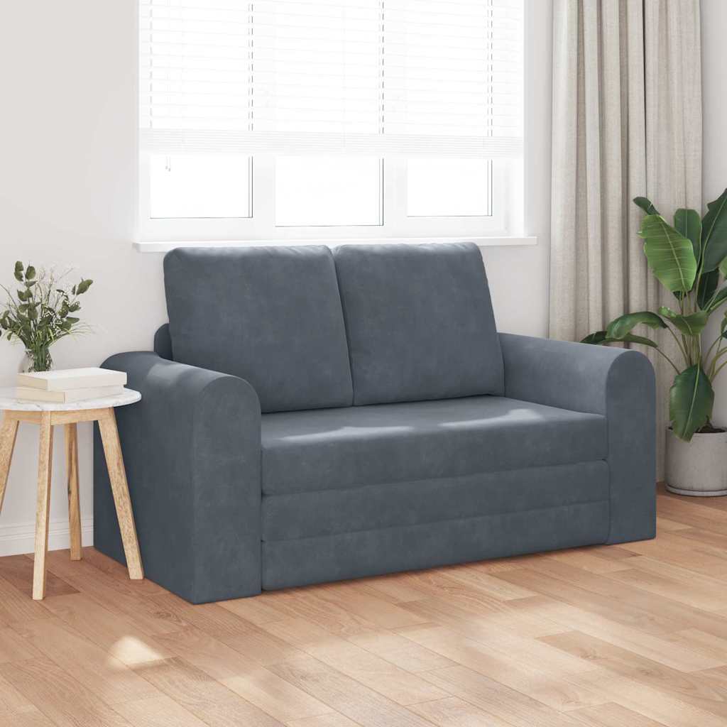 Sovesofa Mørkegrå 148 x 71 x 83 cm Fløjl