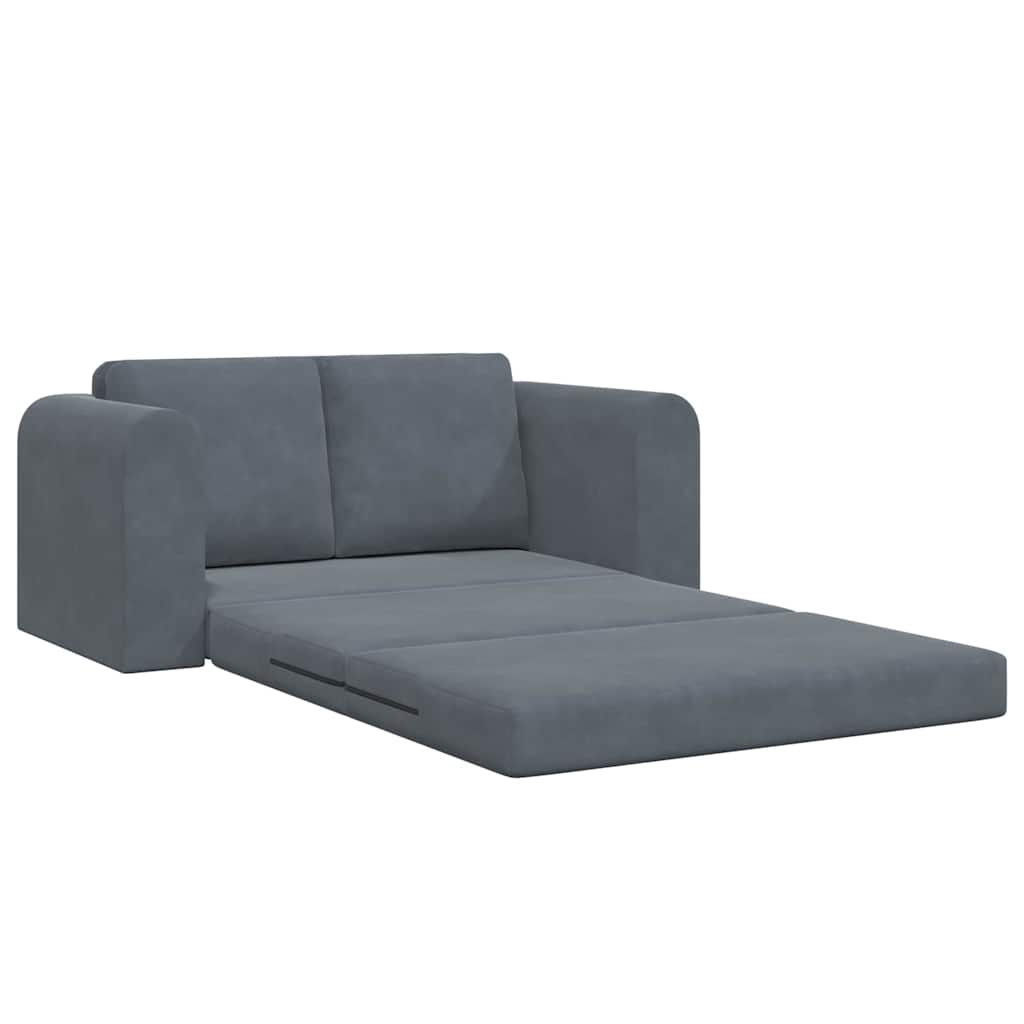 Sovesofa Mørkegrå 148 x 71 x 83 cm Fløjl