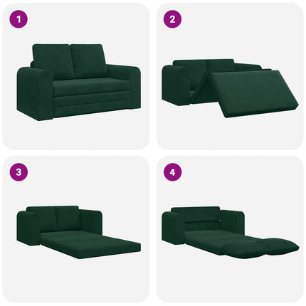 Sovesofa Mørkegrøn 148 x 71 x 83 cm Fløjl