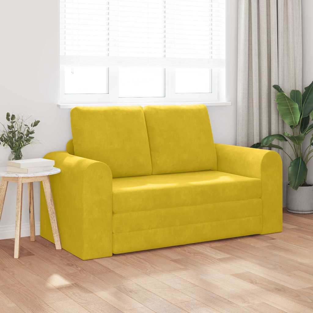 Sovesofa Gul 148 x 71 x 83 cm Fløjl