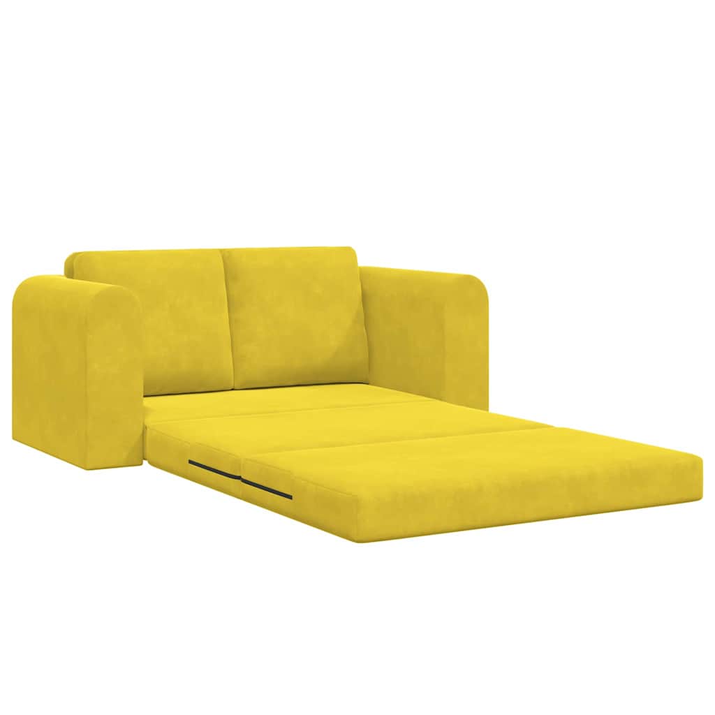 Sovesofa Gul 148 x 71 x 83 cm Fløjl