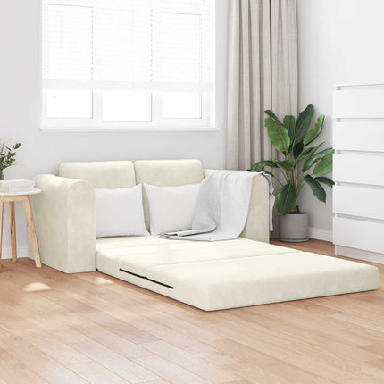 Sovesofa Creme 148 x 71 x 83 cm Fløjl