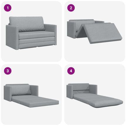 Sovesofa 110cm Lysegrå Stof