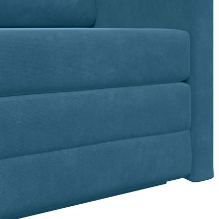Sovesofa Blå 124 x 71 x 78 cm Fløjl