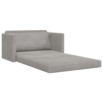 Sovesofa Lysegrå 124 x 71 x 78 cm Fløjl