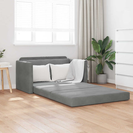 Sovesofa Mørkegrå 124 x 71 x 78 cm Fløjl