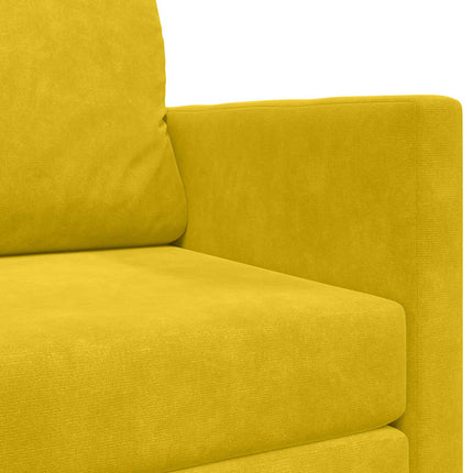 Sovesofa Solsikke gul 124 x 71 x 78 cm Fløjl
