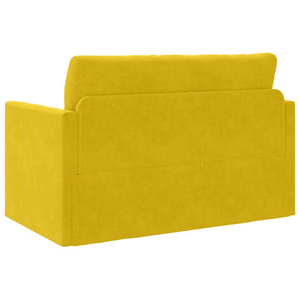 Sovesofa Solsikke gul 124 x 71 x 78 cm Fløjl