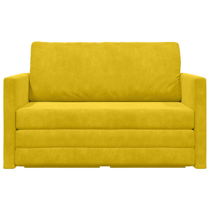 Sovesofa Solsikke gul 124 x 71 x 78 cm Fløjl