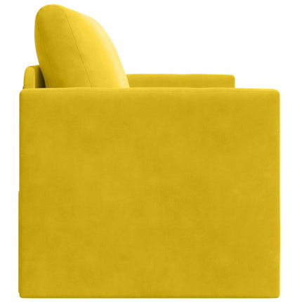 Sovesofa Solsikke gul 124 x 71 x 78 cm Fløjl