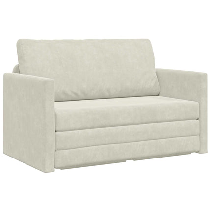 Sovesofa Creme 124 x 71 x 78 cm Fløjl