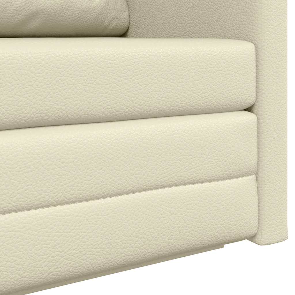 Sovesofa Creme 124 x 71 x 78 cm Fløjl