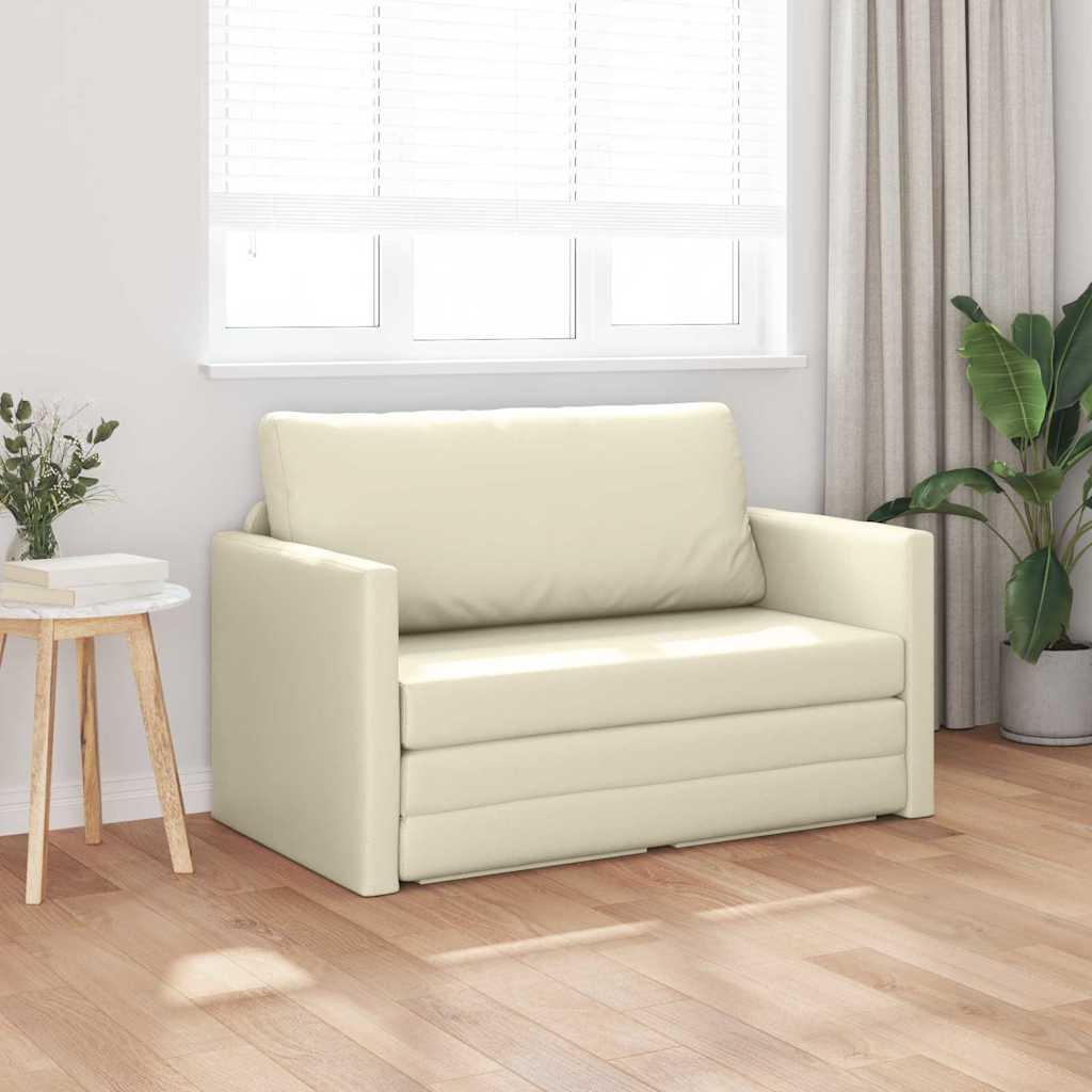 Sovesofa Creme 124 x 71 x 78 cm Fløjl