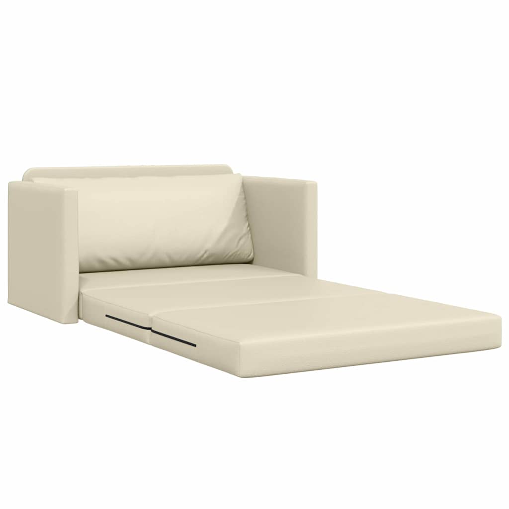 Sovesofa Creme 124 x 71 x 78 cm Fløjl