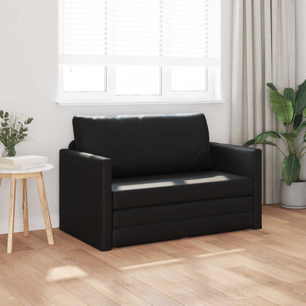 Sovesofa Sort 124 x 71 x 78 cm Kunstlæder