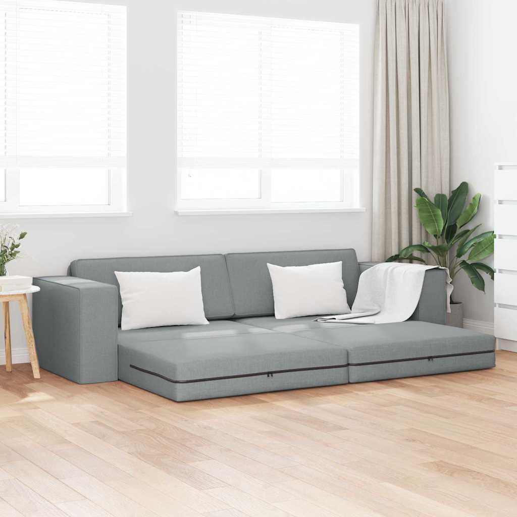Sovesofa Lysegrå 245 x 78 x 77 cm Fløjl