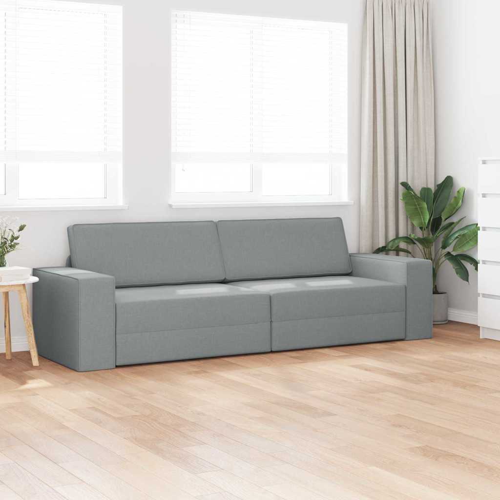 Sovesofa Lysegrå 245 x 78 x 77 cm Fløjl