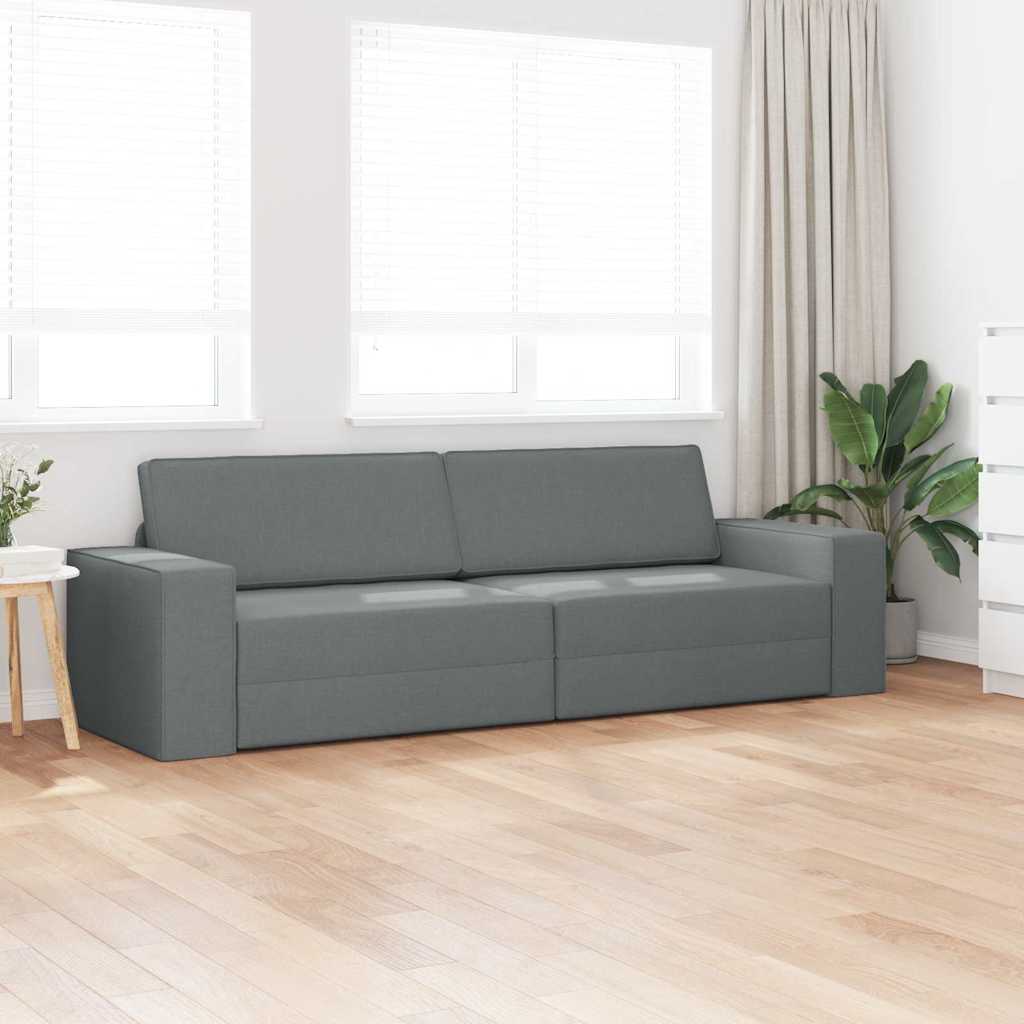 Sovesofa Mørkegrå 245 x 78 x 77 cm Fløjl