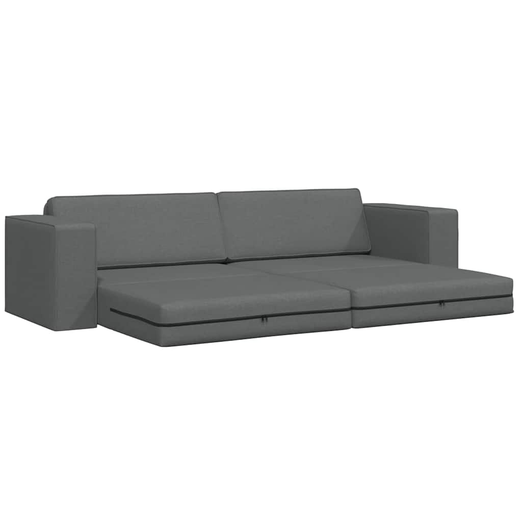 Sovesofa Mørkegrå 245 x 78 x 77 cm Fløjl