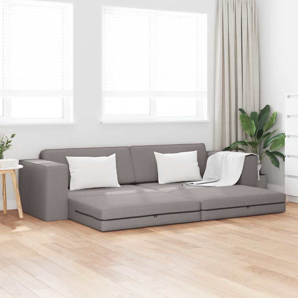 Sovesofa Gråbrun 245 x 78 x 77 cm Fløjl