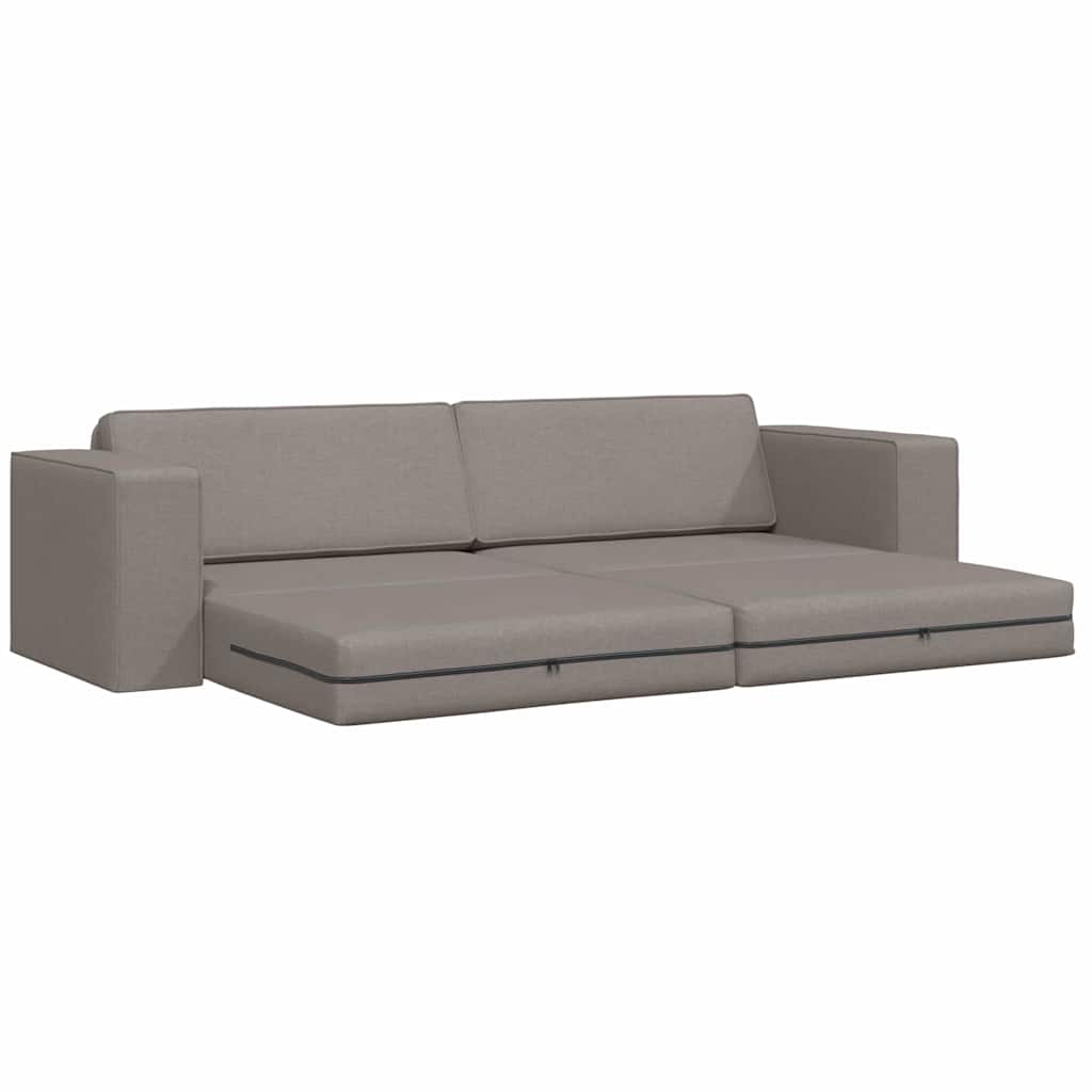 Sovesofa Gråbrun 245 x 78 x 77 cm Fløjl