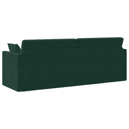 Gulvsovesofa Mørkegrøn 213 x 70 x 77 cm Fløjl