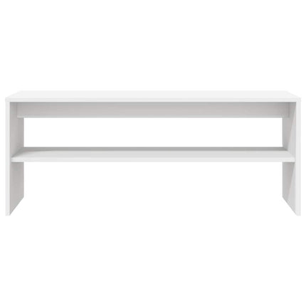 tv-bord 100x40x40 cm konstrueret træ hvid