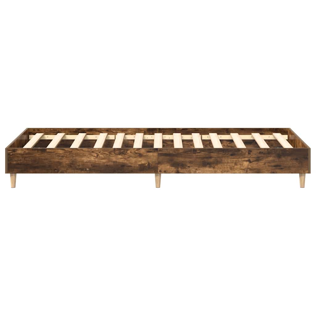 sengeramme uden madras 100x200 cm konstrueret træ røget eg